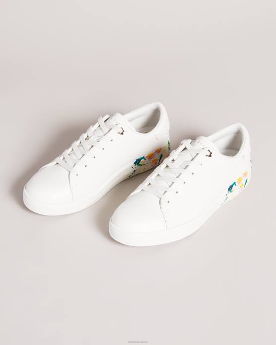 Ted Baker femmes 60VD935 chaussures Timaya - Sketchy - Baskets à semelle cupsole magnolia Ivoire