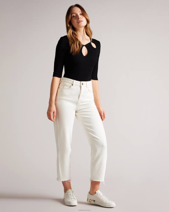 Ted Baker femmes 60VD935 chaussures Timaya - Sketchy - Baskets à semelle cupsole magnolia Ivoire