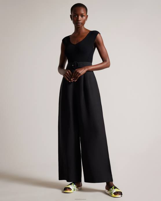 Ted Baker femmes 60VD860 chaussures azzin - claquettes en satin à imprimé citron jaune