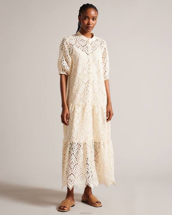 Ted Baker femmes 60VD863 chaussures sandales plates découpées au laser Clovei brun clair