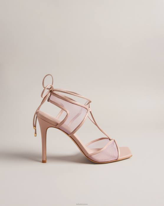 Ted Baker femmes 60VD872 chaussures sandales à brides nouées en tulle junera rose clair