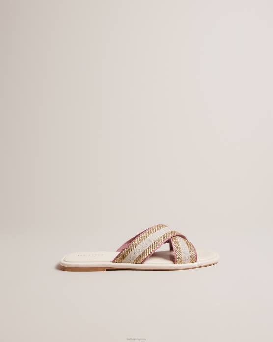 Ted Baker femmes 60VD873 chaussures Ashika - Sandales à brides tressées Ivoire