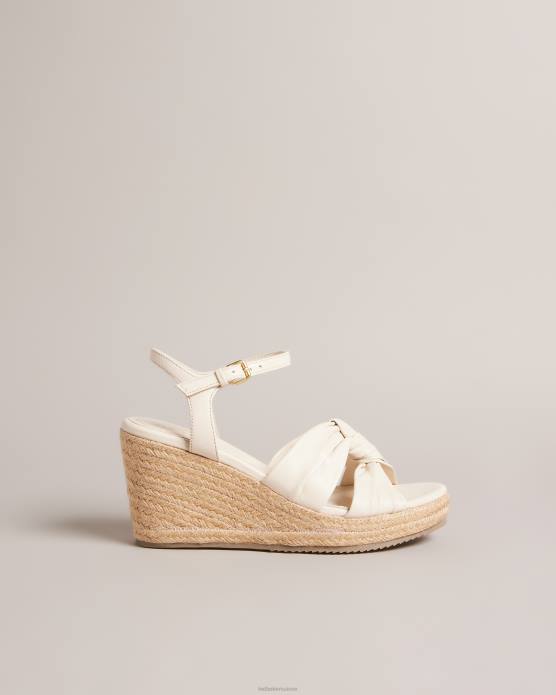 Ted Baker femmes 60VD889 chaussures sandales espadrilles compensées nouées carda Ivoire