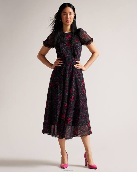 Ted Baker femmes 60VD851 chaussures escarpins pointus à talon géométrique teyma rose