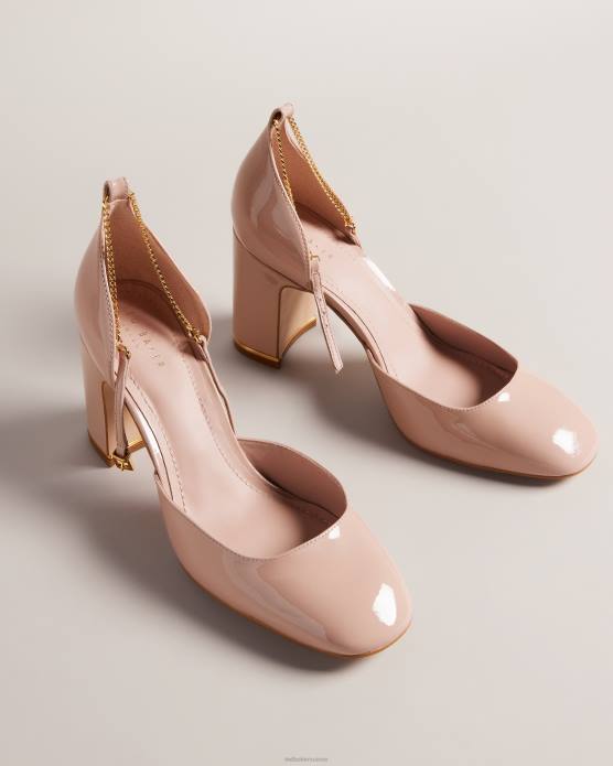 Ted Baker femmes 60VD870 chaussures keliy - talons vernis à chaîne et lanières rose pâle