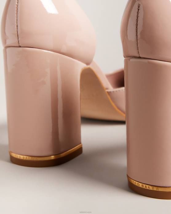 Ted Baker femmes 60VD870 chaussures keliy - talons vernis à chaîne et lanières rose pâle