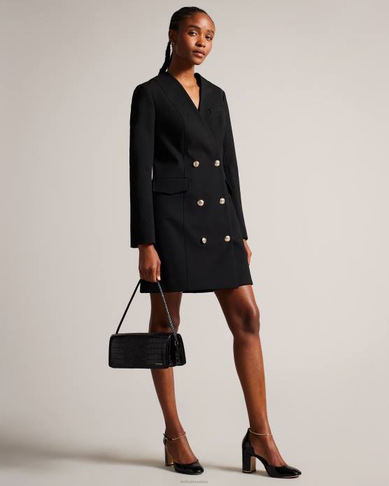 Ted Baker femmes 60VD882 chaussures keliy - talons vernis à chaîne et lanières noir