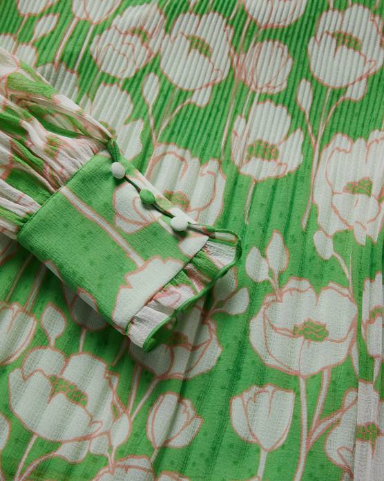 Ted Baker femmes 60VD260 vêtements Ellerie - Blouse fluide à manches blousantes vert