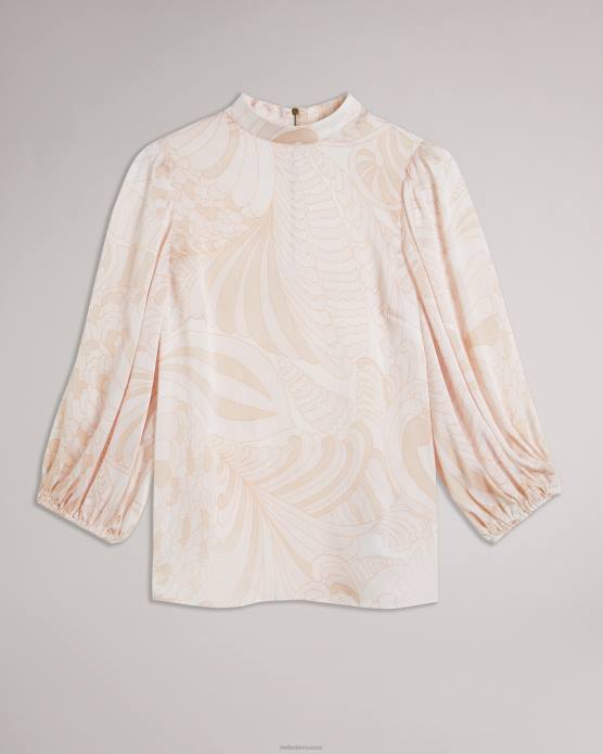 Ted Baker femmes 60VD220 vêtements imelah - haut cachemire avec manches ballon nu clair