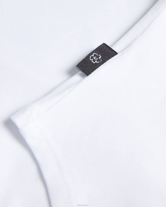 Ted Baker femmes 60VD113 vêtements haut ajusté à col en V brilyan blanc