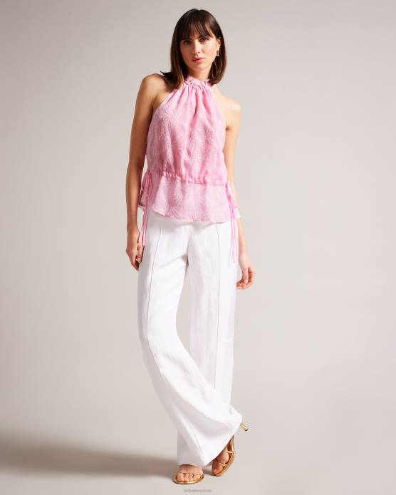 Ted Baker femmes 60VD154 vêtements ivieey - haut dos nu brodé lilas