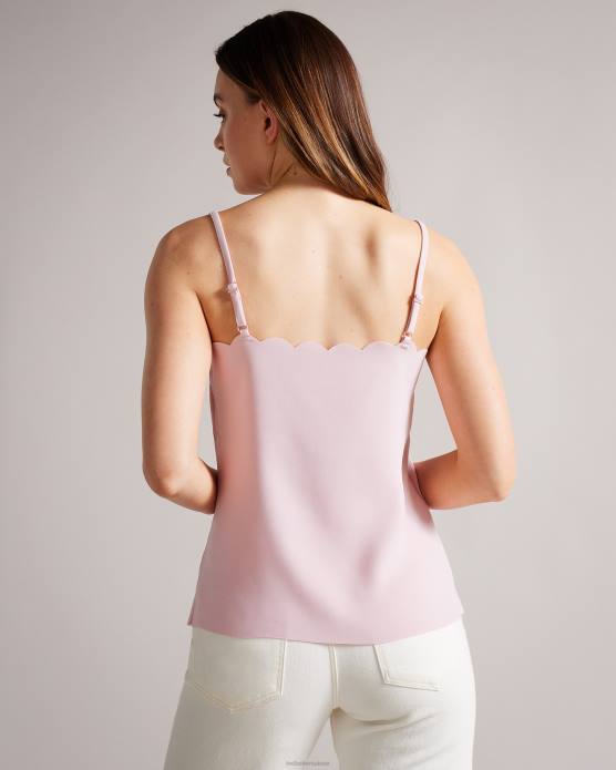 Ted Baker femmes 60VD307 vêtements Siina - Caraco à encolure festonnée rose sombre