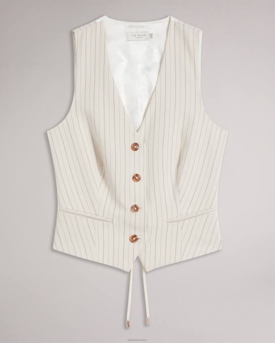 Ted Baker femmes 60VD374 vêtements kllaraj gilet ajusté à col en V crème