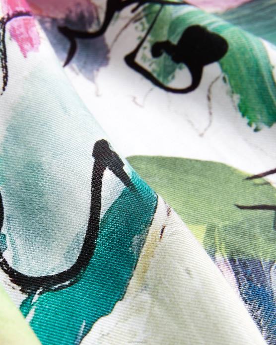 Ted Baker femmes 60VD402 vêtements Hariyat - Cami à imprimé abstrait et col en V blanc