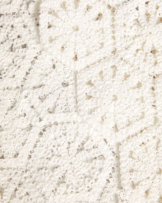 Ted Baker femmes 60VD234 vêtements Ambya - Haut à manches bouffantes en tricot au crochet blanc