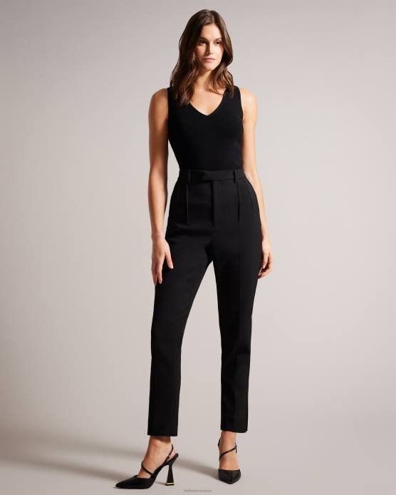 Ted Baker femmes 60VD342 vêtements Josiiy - Haut en maille coupe slim à col en V noir