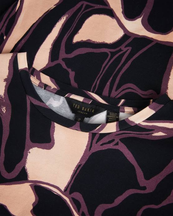 Ted Baker femmes 60VD122 vêtements Chrissi - T-shirt ajusté abstrait rose-nude