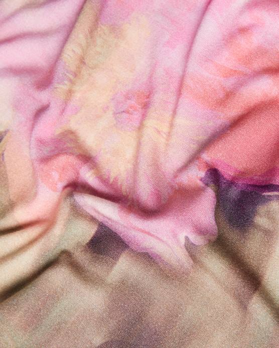 Ted Baker femmes 60VD263 vêtements yazmean t-shirt fleuri ajusté à col torsadé corail