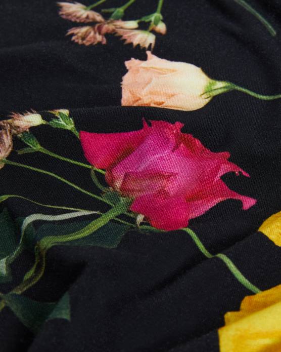 Ted Baker femmes 60VD376 vêtements vikina - t-shirt ajusté avec col torsadé noir