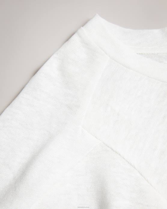 Ted Baker femmes 60VD471 vêtements hallenn - t-shirt à manches volantées blanc