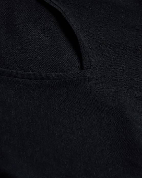 Ted Baker femmes 60VD477 vêtements t-shirt laliita col v en coton et lin noir