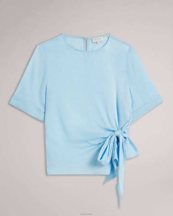 Ted Baker femmes 60VD94 vêtements t-shirt à nouer intégral thaliya bleu clair
