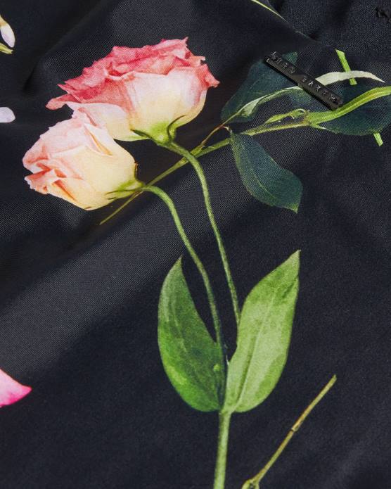 Ted Baker femmes 60VD195 vêtements maillot de bain balconnet fleuri Saffiey noir