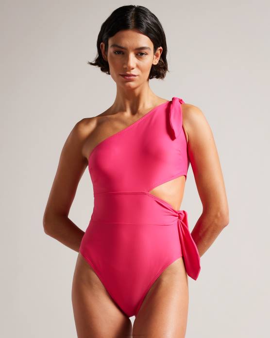Ted Baker femmes 60VD427 vêtements maillot de bain astile noué sur le côté rose pétant
