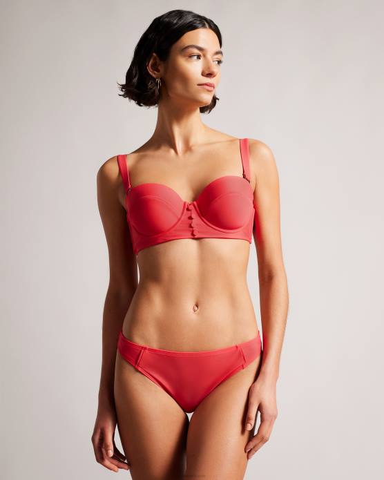Ted Baker femmes 60VD361 vêtements haut de bikini balconnet santine détails boutons corail