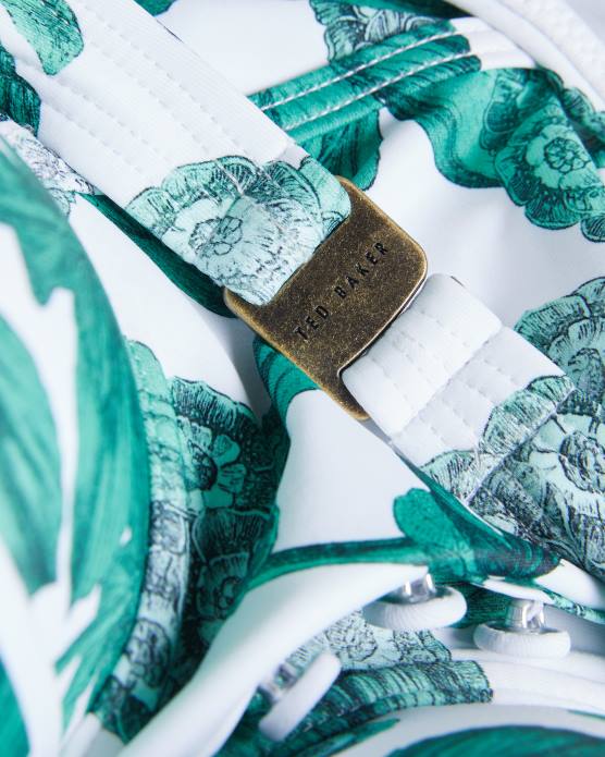 Ted Baker femmes 60VD445 vêtements nayome - haut de bikini long à coupe fleurie vert