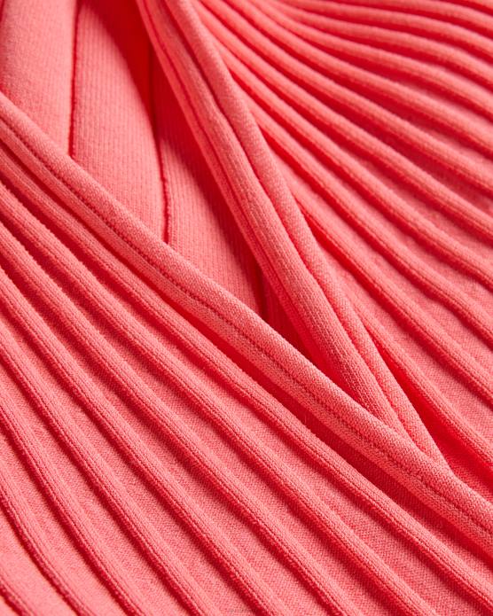 Ted Baker femmes 60VD26 vêtements Loueli - Robe plissée croisée sur le devant avec corsage en tricot corail