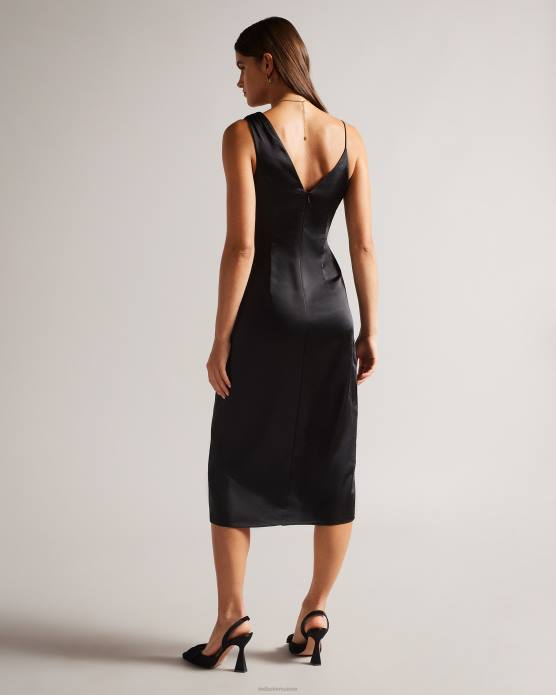 Ted Baker femmes 60VD287 vêtements Odellia - Robe nuisette asymétrique avec taille noir