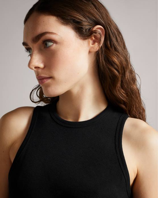 Ted Baker femmes 60VD413 vêtements livviaa - robe en jersey nouée sur le devant noir