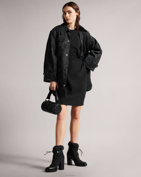 Ted Baker femmes 60VD413 vêtements livviaa - robe en jersey nouée sur le devant noir