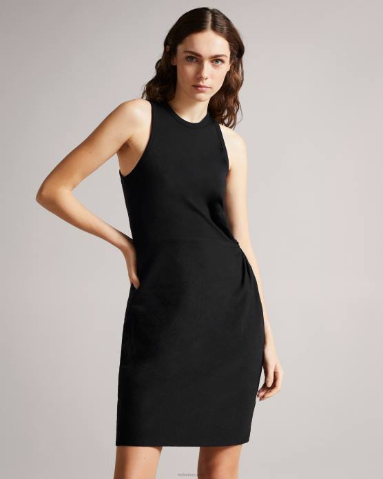 Ted Baker femmes 60VD413 vêtements livviaa - robe en jersey nouée sur le devant noir