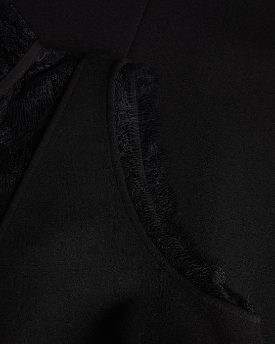 Ted Baker femmes 60VD52 vêtements robe chemise chharis avec empiècements en dentelle noir