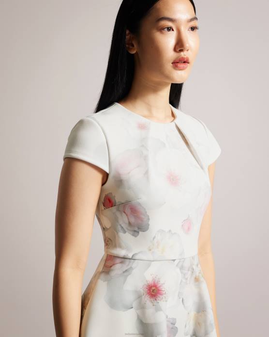 Ted Baker femmes 60VD61 vêtements robe patineuse à imprimé fleuri Trinia naturel