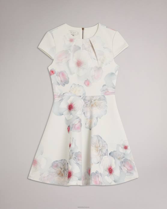 Ted Baker femmes 60VD61 vêtements robe patineuse à imprimé fleuri Trinia naturel