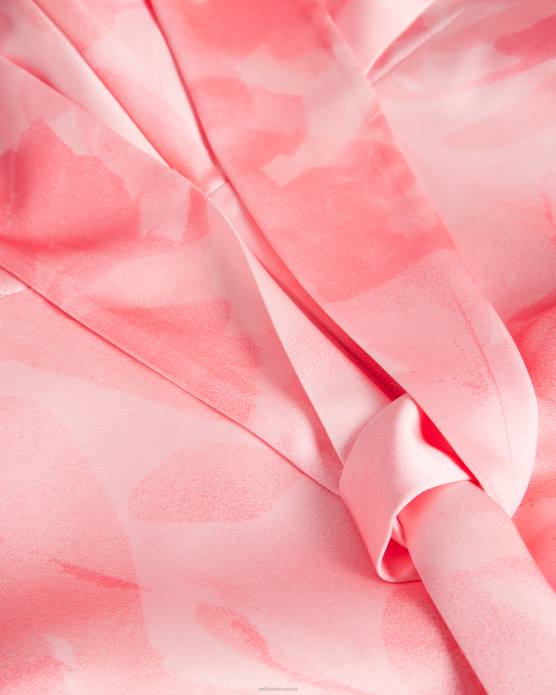 Ted Baker femmes 60VD14 vêtements robe midi coupe en biais à col bénitier foreste corail