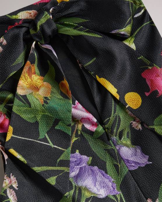 Ted Baker femmes 60VD177 vêtements Addilin - Robe nuisette mi-longue à col bénitier noir