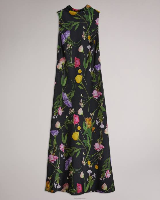 Ted Baker femmes 60VD177 vêtements Addilin - Robe nuisette mi-longue à col bénitier noir