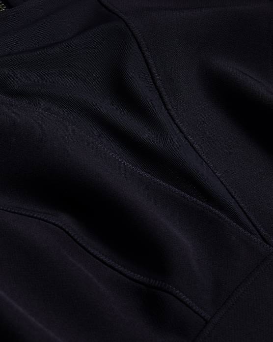 Ted Baker femmes 60VD371 vêtements elissii - robe moulante mi-longue à col en V transparent bleu marine foncé