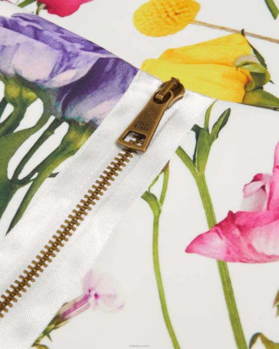 Ted Baker femmes 60VD171 vêtements robe moulante style Bardot à fleurs Loveina blanc