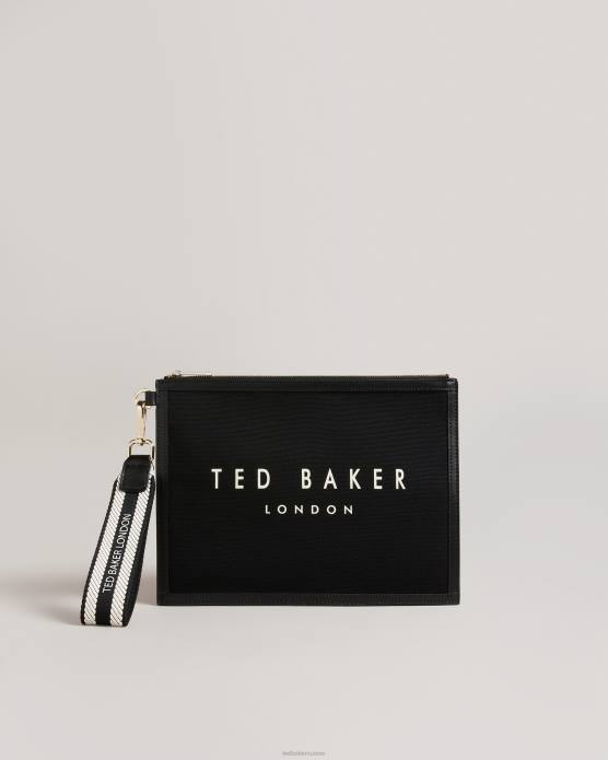 Ted Baker femmes 60VD764 Sacs pochette en toile de marque Vivantora noir
