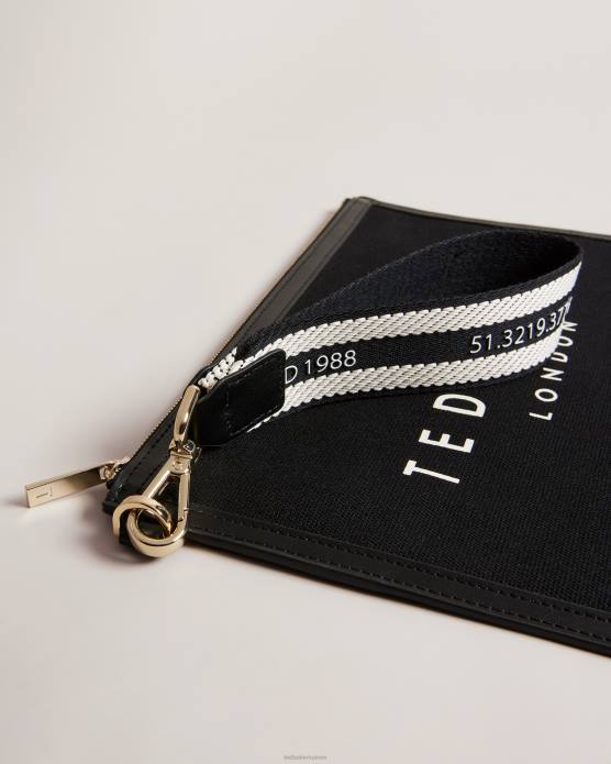 Ted Baker femmes 60VD764 Sacs pochette en toile de marque Vivantora noir