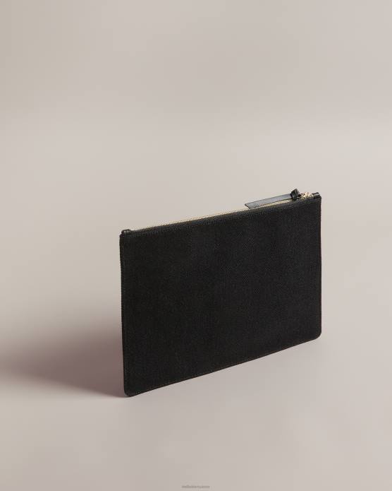 Ted Baker femmes 60VD811 Sacs pochette en toile aksina noir de jais