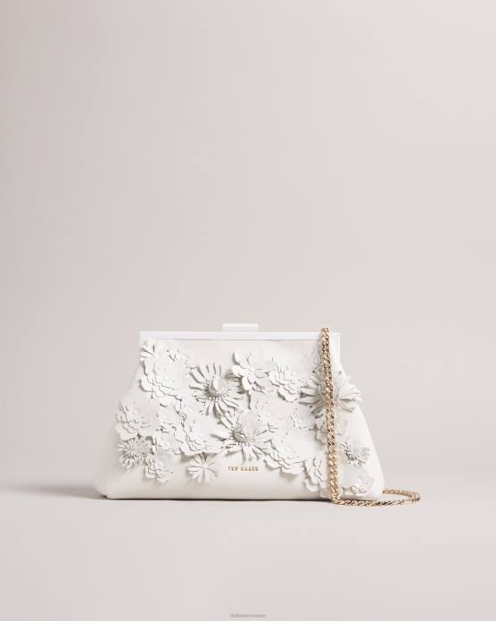 Ted Baker femmes 60VD695 Sacs felorr pochette à fleurs appliquées écru