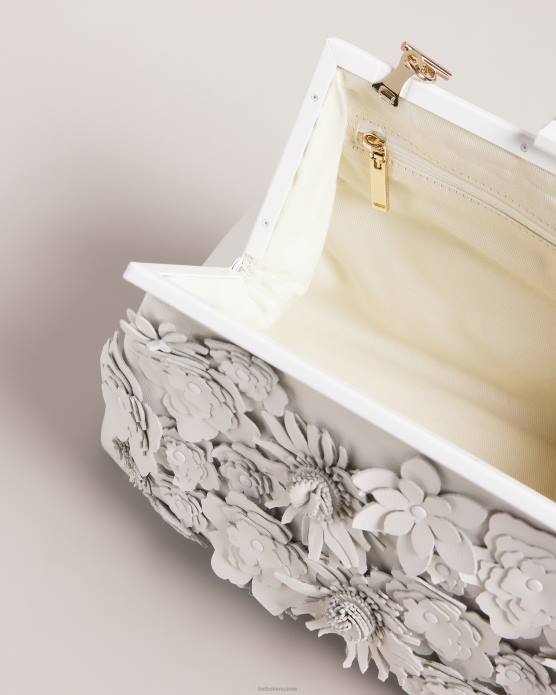 Ted Baker femmes 60VD695 Sacs felorr pochette à fleurs appliquées écru