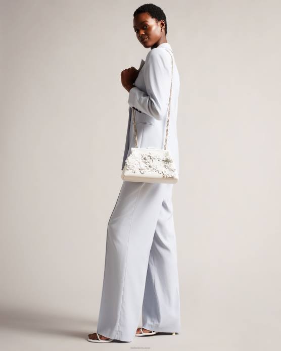 Ted Baker femmes 60VD695 Sacs felorr pochette à fleurs appliquées écru