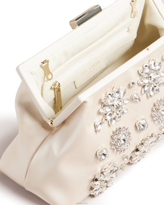 Ted Baker femmes 60VD744 Sacs pochette ornée de cristaux Crystal écru
